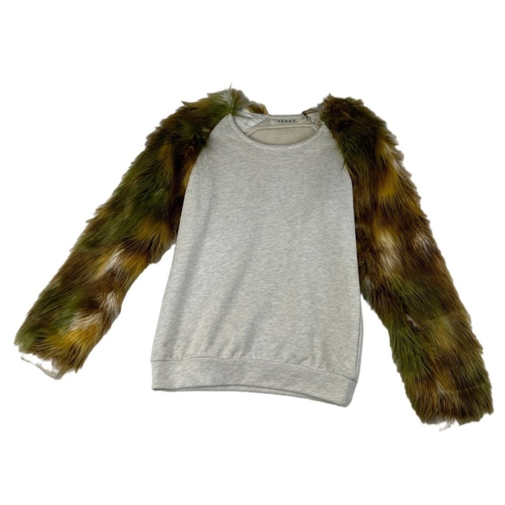 Rehab Fur Sleeve Sweater Size Small